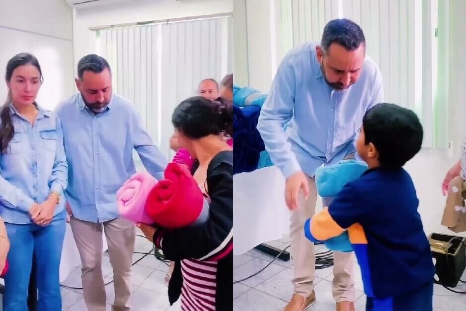 Imagem de compartilhamento para o artigo Prefeito Weliton Guimarães entrega cobertores e reforça compromisso com o acolhimento em Alcinópolis da MS Todo dia
